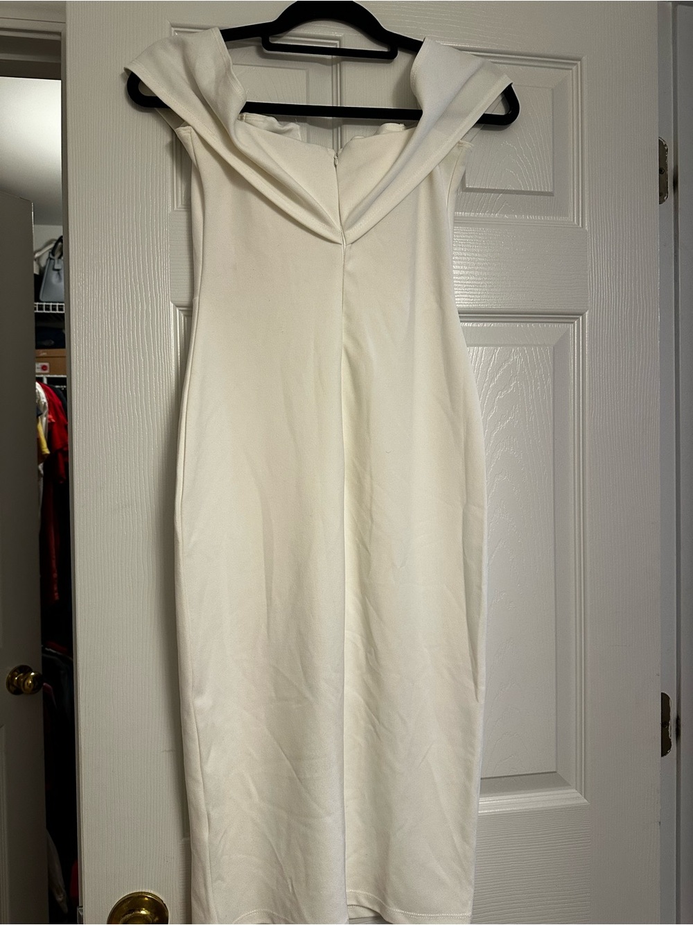 Elegant White Off-Shoulder Fashion Nova Dress - Picture 3 of 4